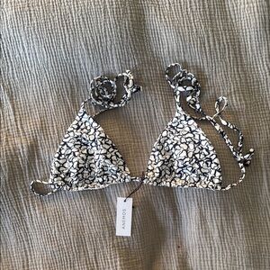 Anemos Black and White Bikini Top